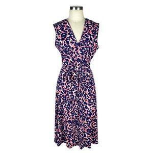 Leota Tie Front Faux Wrap Dress Size Medium